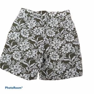 Tommy Jeans Hawaiian Green Swim Trunks Sz L